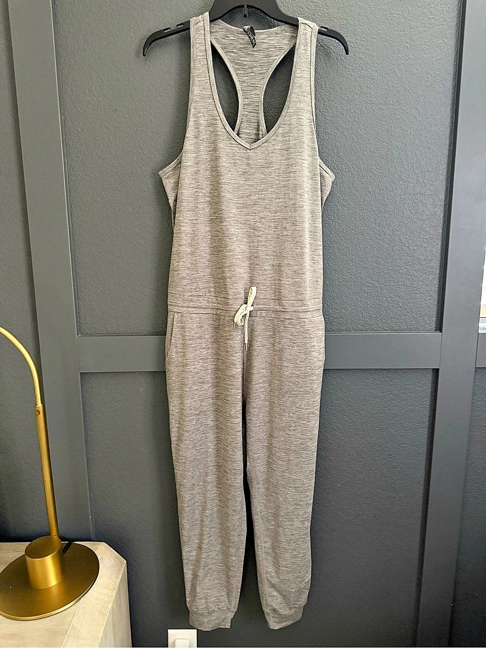 VUORI • Lux Jumpsuit Heathered gray size Large racerback sleeveless